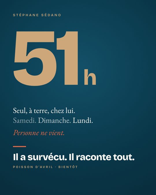 Post Instagram : 51 heures, seul, à terre, chez lui