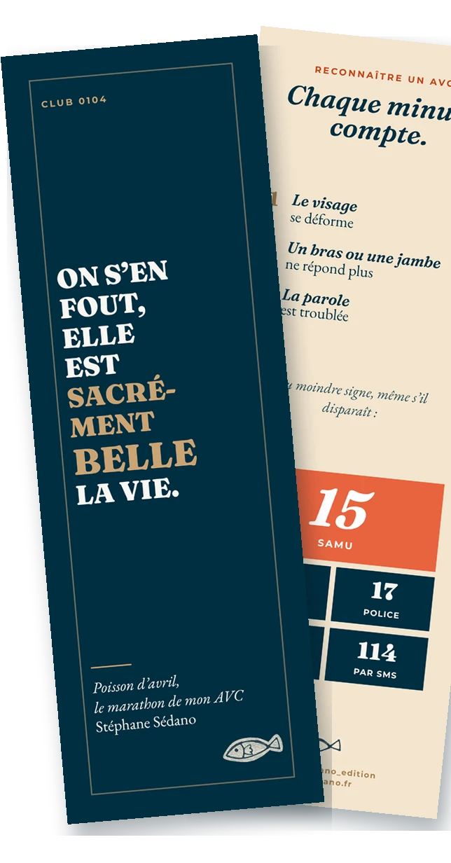 Le marque-page Poisson d&rsquo;avril, recto et verso